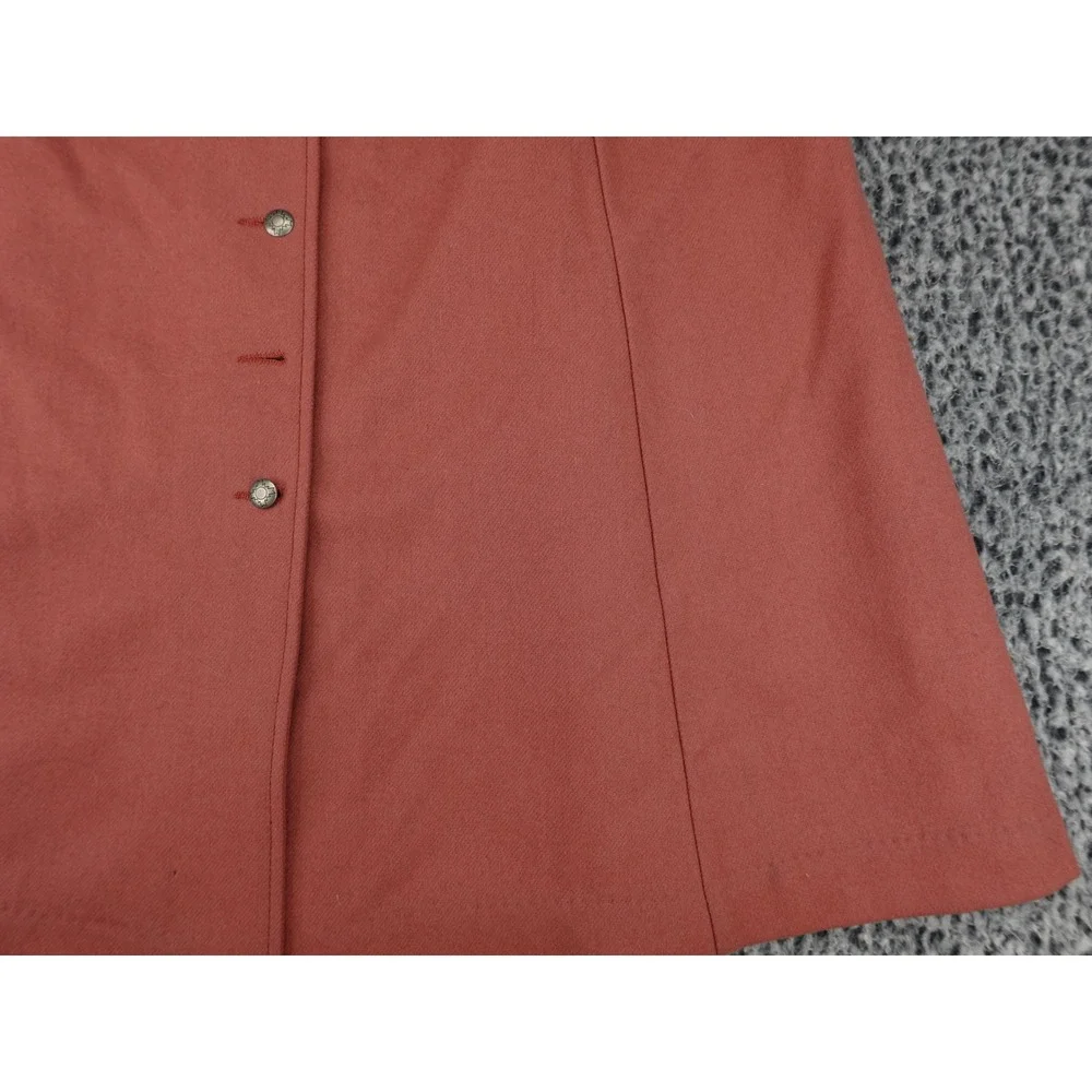 Red River Collection Wool Maxi Skirt Womens M Rose Good Button Front Western
